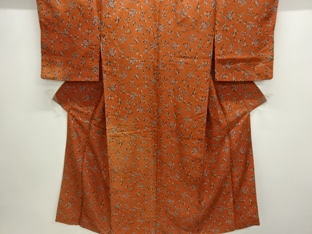 JAPANESE KIMONO / ANTIQUE KIMONO / TAISHO ROMAN STYLE / WOVEN ABSTRACT FLOWER